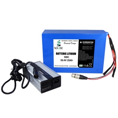Batterie lithium 48V 25Ah avec chargeur 4A NMC