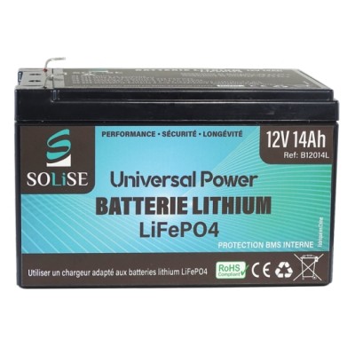 Batterie lithium 12V 14Ah LiFePO4