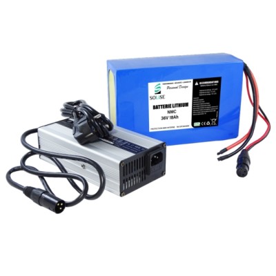 Kit batterie lithium 36V 18Ah NMC + Chargeur 5A