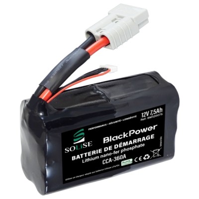 Lithium starter battery 12V CCA-360 (low width) Solise