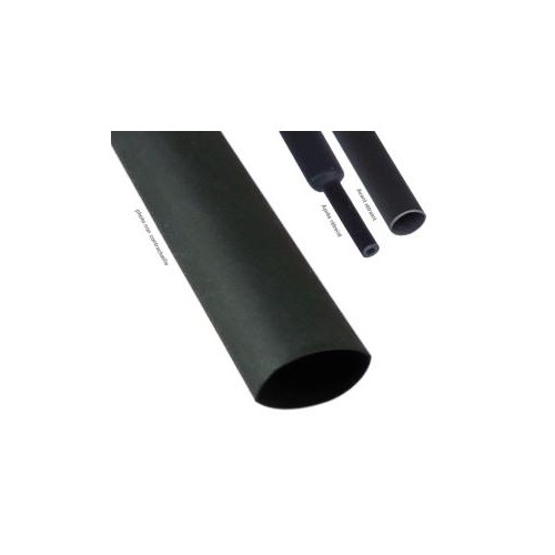 Gaine thermorétractable noire 10mm au mètre