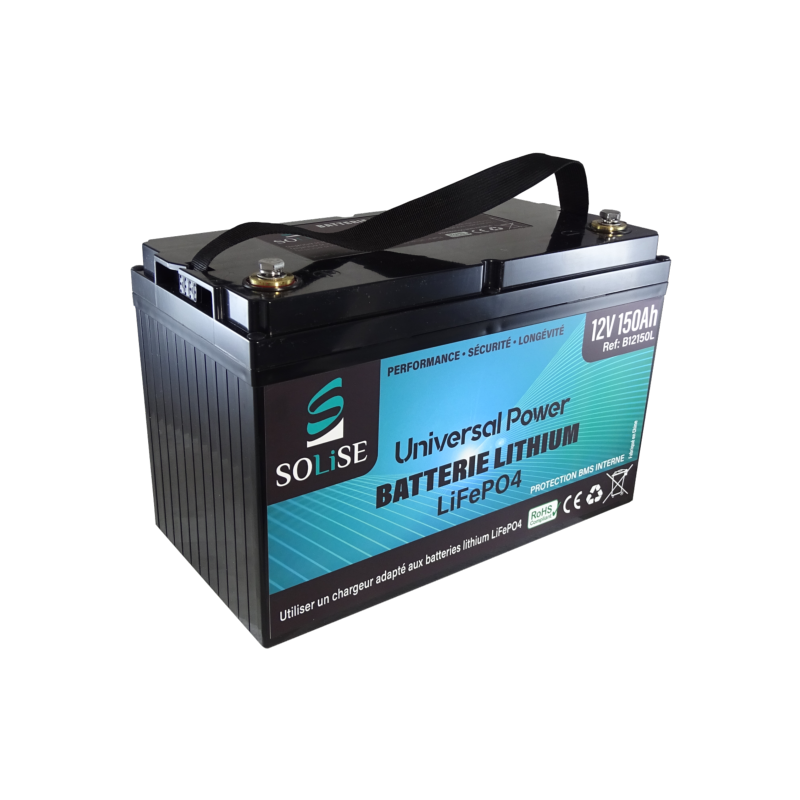 Batterie lithium (LifePO4) 12V 150Ah pour camping-car, nautisme
