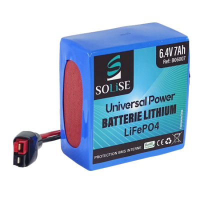 Batterie lithium pour alarme 6V 6Ah