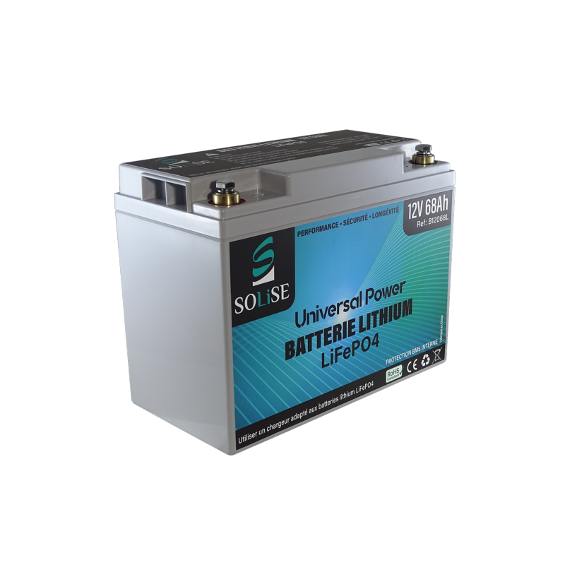 Batterie lithium (LifePO4) 12V 68Ah