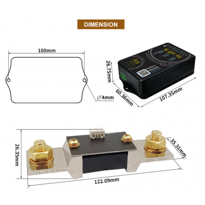 Bluetooth 10V-120V capacity indicator